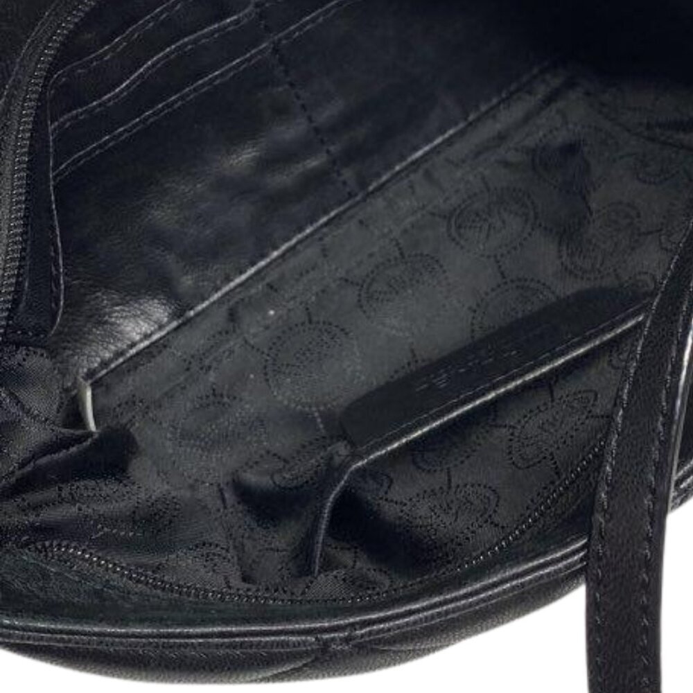 Michael Kors Webster Quilted Leather Wallet Crossbody Clutch in Black - Picture 6 of 7